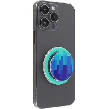 Držák / pop socket pro Apple iPhone - podpora MagSafe - plastový / silikonový - modrý / zelený