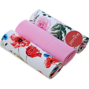 Přebalovací podložka JASMINE mušelínové pleny sada mix Girl 60x80cm 3ks