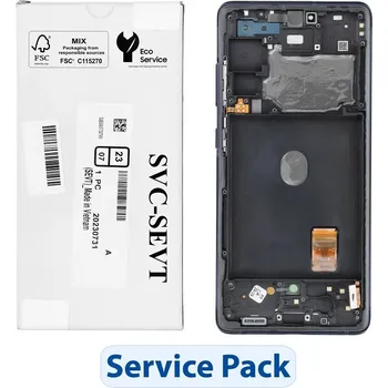 ServicePack LCD displej SAMSUNG S20 FE 4G 5G GH82-24219A modrý