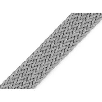 Splétaný popruh šíře 32 mm, barva 17 šedá
