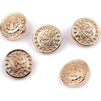 Knoflík Kovový knoflík velikost 24"; 32", malé, 2 (32") růžové zlato