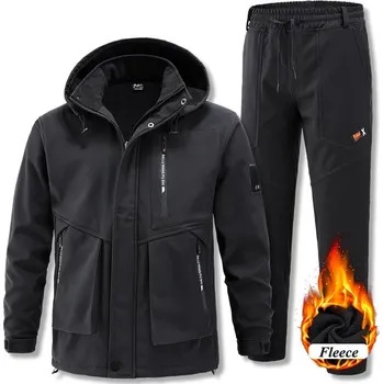 Zimní trekový set outdoor bunda a kalhoty Barva: Černá, Velikost: M