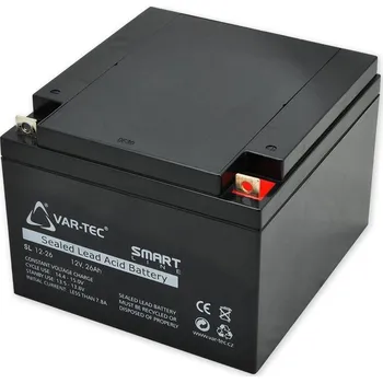 Záložní baterie AKKU SMART 12V/26Ah zálohování EZS, životnost 3-5 let