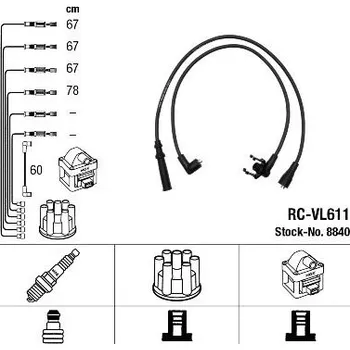 Zapalovací kabel Sada kabelů pro zapalování NGK 8840
