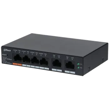Switch CS4006-4GT-60 Cloud MNG PoE switch, 4 x PoE, 2 x Gb Uplink, 60 W, police/nástěnné