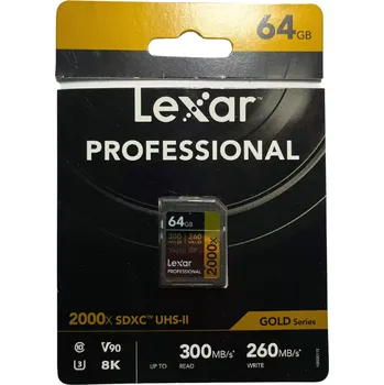 Paměťová karta Lexar Pro 2000x SDXC UHS-II 64GB (rozbaleno)