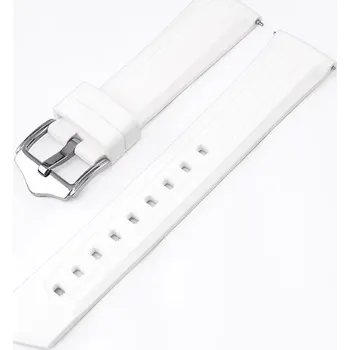 Silikonový řemínek Ricardo, bílý, Quick Release - 18mm