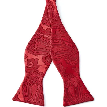 Vintage červený vázací motýlek s Paisley vzorem - Tailor Toki