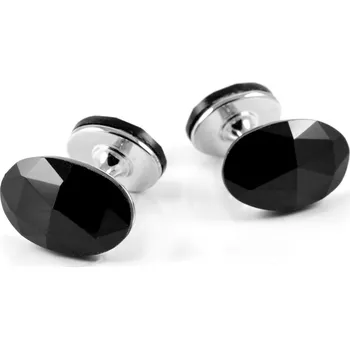 Manžetový knoflíček Manžetové knoflíčky s černými broušenými kameny - Warren Asher