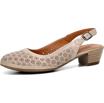 Dámské lodičky Robel dámské kožené lodičky s otevřenou patou - hnědé - 034-21-11-05-HAT