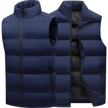 Pánský zimní kabát Pánská vesta DIMU280 Barva: Tmavě Modrá, Velikost: 4XL