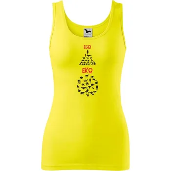 Dámské tričko DOBRÝ TRIKO Dámské tílko s potiskem EGO EKO Velikost: M, Barva: Citrónová