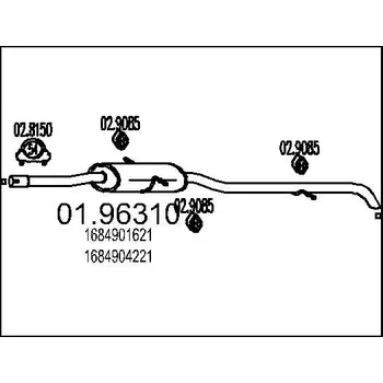 Auto-moto Zadní tlumič výfuku MTS 01.96310