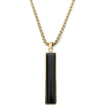 Náhrdelník Orisun | Náhrdelník zlaté barvy s&nbsp;podlouhlým přívěskem s&nbsp;černým onyxem - Arkai