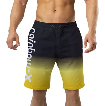 Pánské plavky Pánské plavky long – Yellow gradient (Velikost: M)