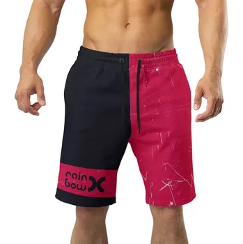 Pánské plavky Pánské plavky long – Black & Red (Velikost: S)