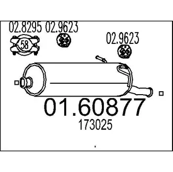 Tlumič výfuku Zadní tlumič výfuku MTS 01.60877