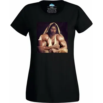 Dámské tričko Namakaný Ježíš (Skladem XS-4XL) (Velikost: 4XL, Barva: Černá)