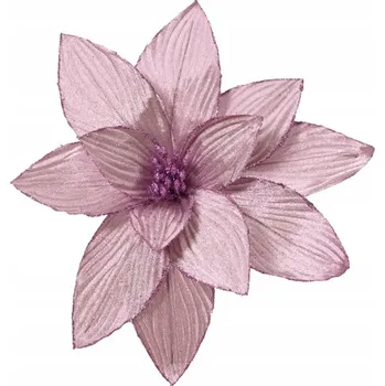 Vánoční dekorace Umělý květ Vánoční Hvězda Vánoční hvězda na klipu, lila dekorace 30 cm