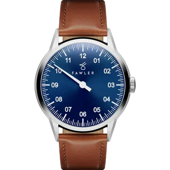 Hodinky Paz | Modré hodinky z nerezové oceli s jednou ručičkou - Fawler