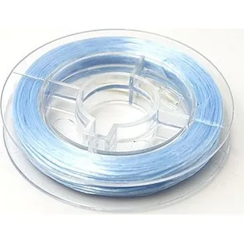 Dětské navlékací korálky Elastická lycra světle modrá 0,8 mm - návin 10 m