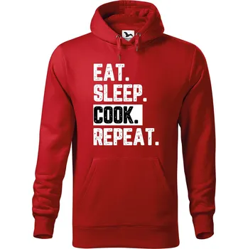 Pánská mikina DOBRÝ TRIKO Pánská mikina s potiskem Cook Velikost pánské mikiny: L, Barva: Červená