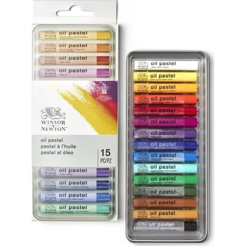 WINSOR & NEWTON Olejové pastely WINSOR & NEWTON, 15ks v kovové krabičce