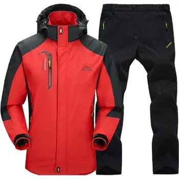 Zimní set na hory outdoor bunda a kalhoty Barva: Červená, Velikost: L