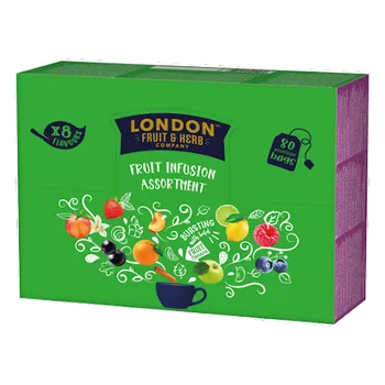 Káva London Fruit Retail Fruits Display Směs ovocných čajů 80 sáčků