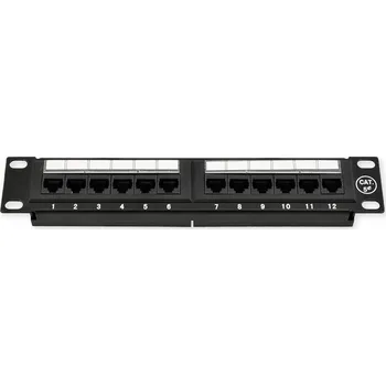 Patch panel PP-110 12P/C5E 10" patch panel 1U, 12 portů C5E