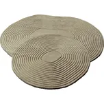 Bolia Tmavě béžový vlněný koberec Zen 140 x 145 cm