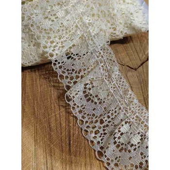 Krajka Volánek krajkový šíře 40 mm barva krémová