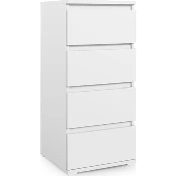 Komoda Komoda Emi 4S bílá, se šuplíky, 30 x 88 x 40 cm, skladem