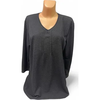 Dámská tunika Černá halenka VIKA 46,48, Barva Černá, Velikost XL46, Materiál 100% Polyester