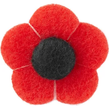 Brož Červený a černý květ do klopy - Warren Asher