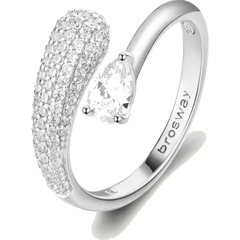 Šperk Brosway Stříbrný otevřený prsten Infinite White Fancy FIW129 54 mm + 2 měsíce na vrácení zboží