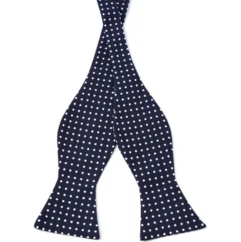 Motýlek Námořnicky modrý polyesterový vázací motýlek s puntíky - Tailor Toki