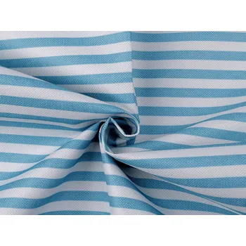 Kočárkovina 600D proužek s PVC úpravou, barva 1 (22) tyrkys