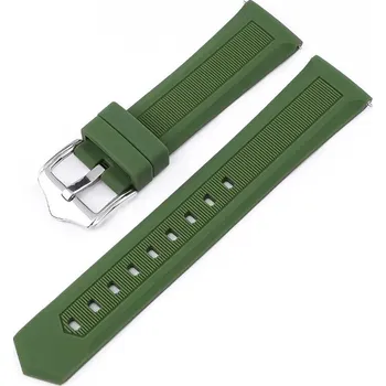 Řemínek na hodinky Silikonový řemínek Ricardo, zelený, Quick Release - 24mm