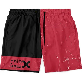 Pánské plavky Pánské plavky short – Black & Red (Velikost: XL)