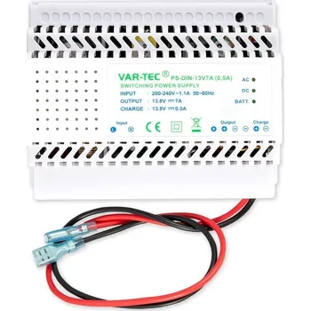 spínaný zdroj PS-DIN-13V7A(0,5A) zálohovaný zdroj DIN 7M