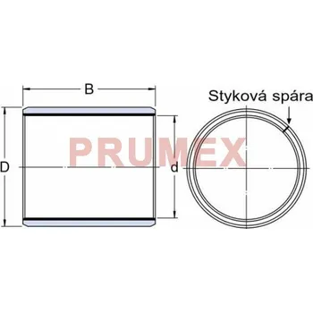CN KU 3015 pouzdro kluzné, ocel-PTFE