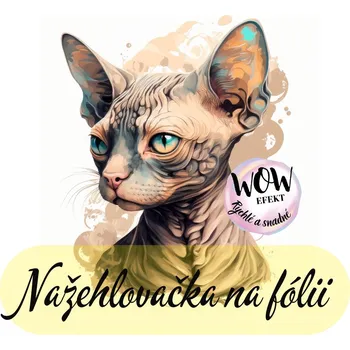 Nažehlovačky na fólii Nažehlovačka na fólii, KOČKA - sphynx, 7,4x6,8 cm /ks