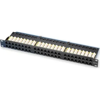 Patch panel PP-158 48P/C6 19" patch panel 1U, 48 portů C6