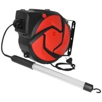 Samonavíjecí buben s el. kabelem 14 m a LED lampou C-14LEDCZ