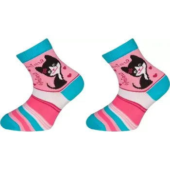 Trepon Dětské bavlněné ponožky MINDA - tyrkysové 16-18