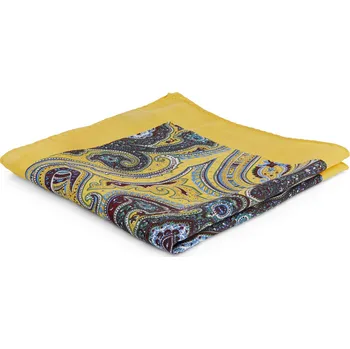 Látkový kapesník Žlutý kapesníček do saka Paisley - Tailor Toki