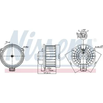 Vnitřní ventilátor NISSENS 87631