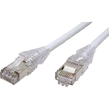 Síťový kabel Datwyler S/FTP patchkabel kat.7, s konektory RJ45, CU 7702 flex, LSOH, 0,5m, šedý, křížený - 21.05.0700