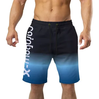 Pánské plavky Pánské plavky long – Blue gradient (Velikost: M)